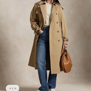 Ralph Lauren Double-Breasted Twill Trench Coat